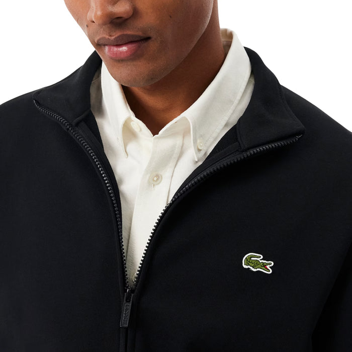 Lacoste Zipped Cotton Fleece Sweatshirt