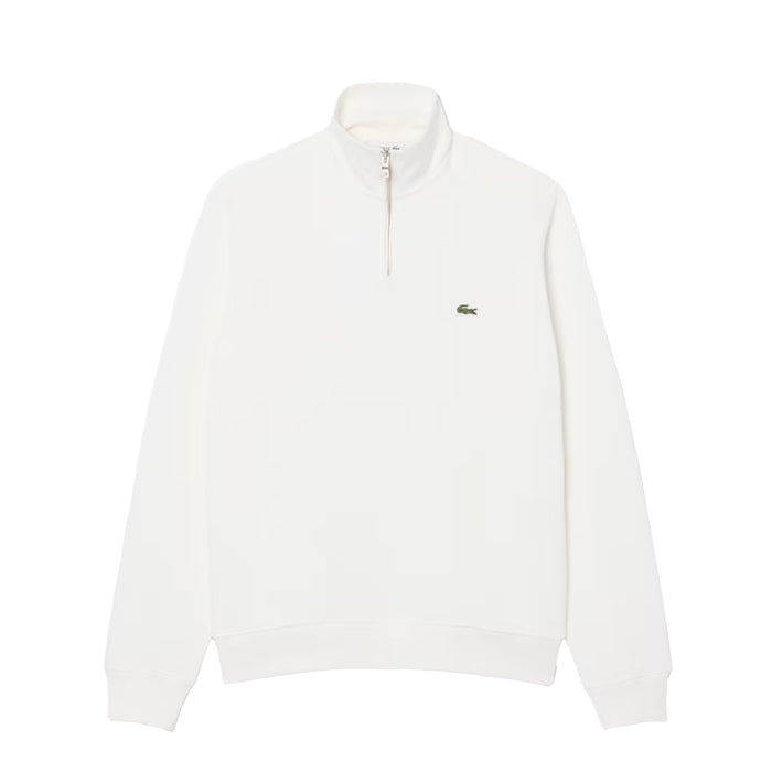 Lacoste Zippered Stand Up Collar Cotton Sweatshirt