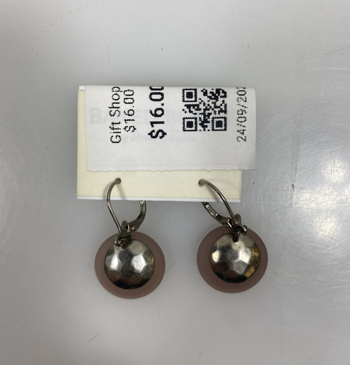 Layered Silicone and Textured Metal Earrings