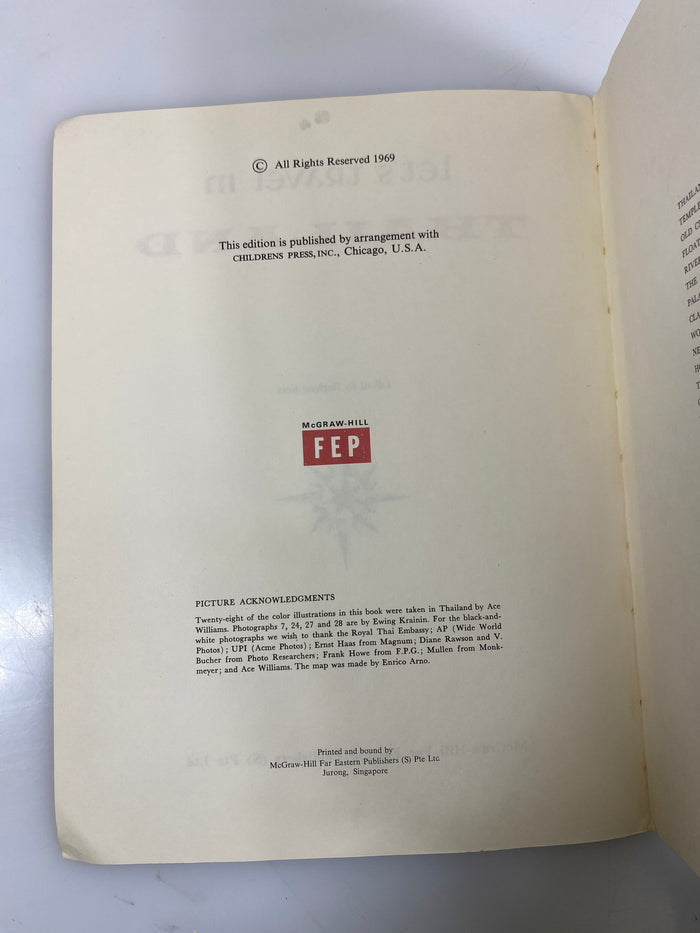 Let's Travel in Thailand by Darlene Geis 1969 SC