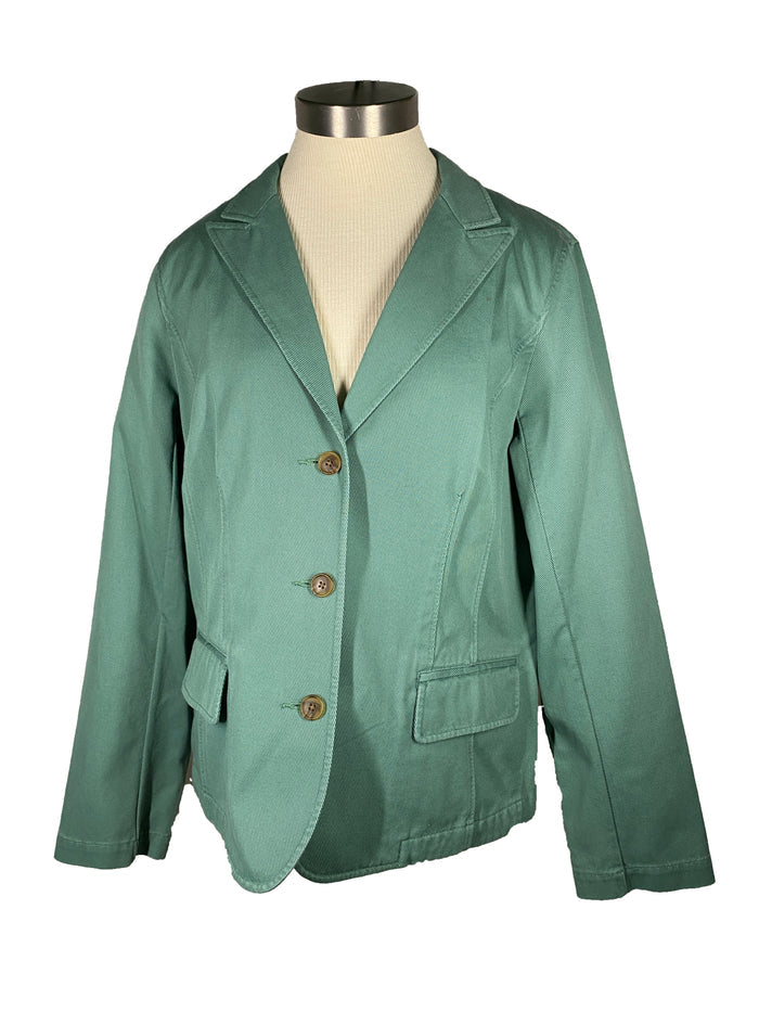 Light Green Lands' End Corduroy Blazer Women's Size 14