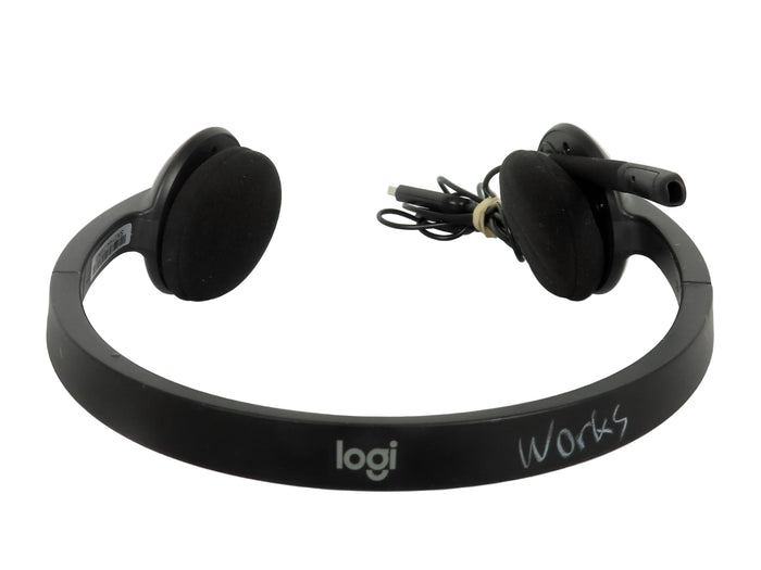Logitech A-00044 Black Stereo Headset w/ Microphone