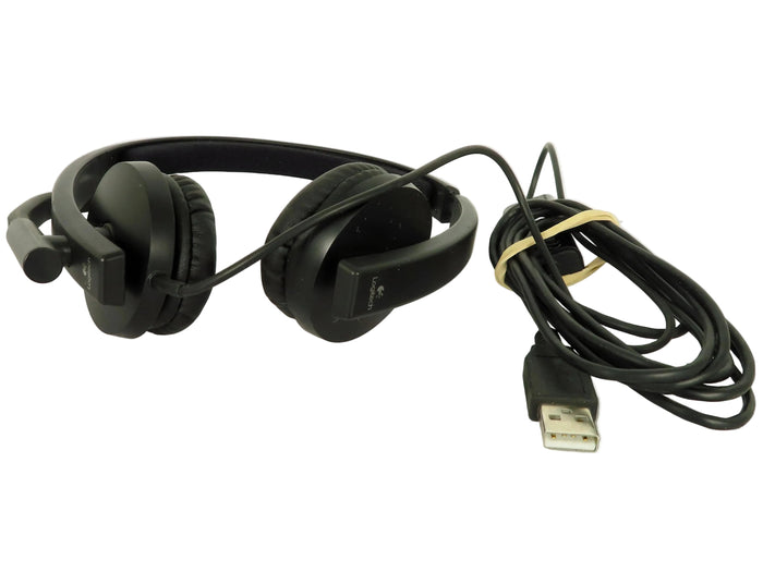 Logitech A-00064 Black 3.5mm Stereo Headset w/ Microphone