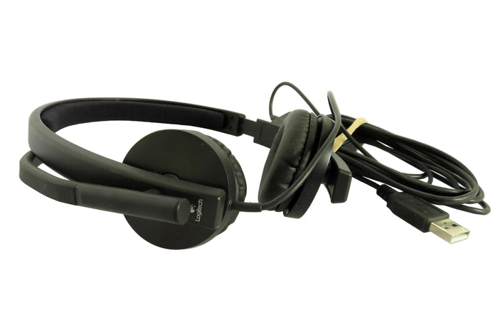 Logitech A-00064 Black 3.5mm Stereo Headset w/ Microphone