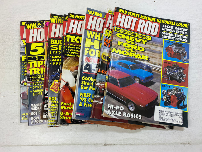 Lot of 11 Hot Rod Magazines 1992-1993