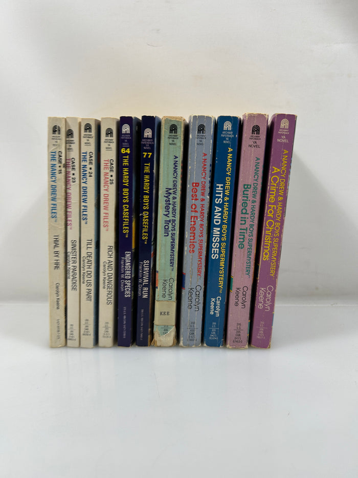 Lot of 11 Vintage 80-90s 2-Hardy Boys /4-Nancy Drew & 5-HB/ND Super Mysteries PB
