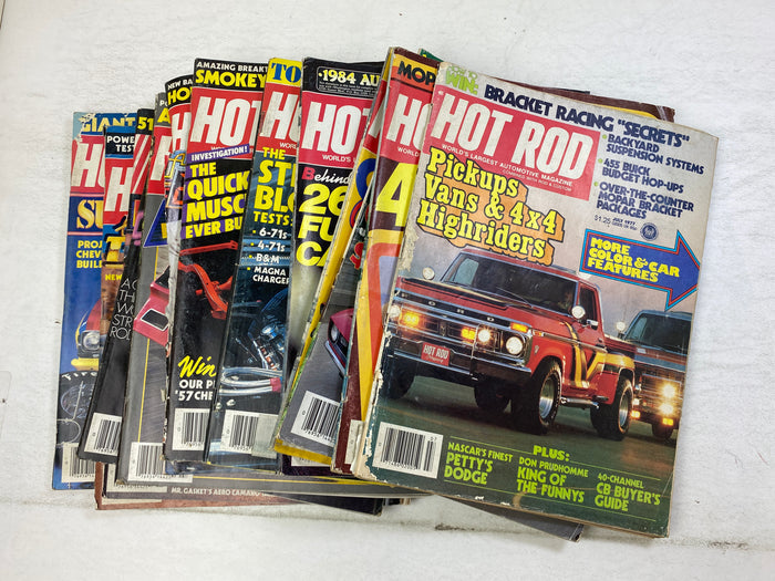 Lot of 13 Hot Rod Magazines 1977-1984