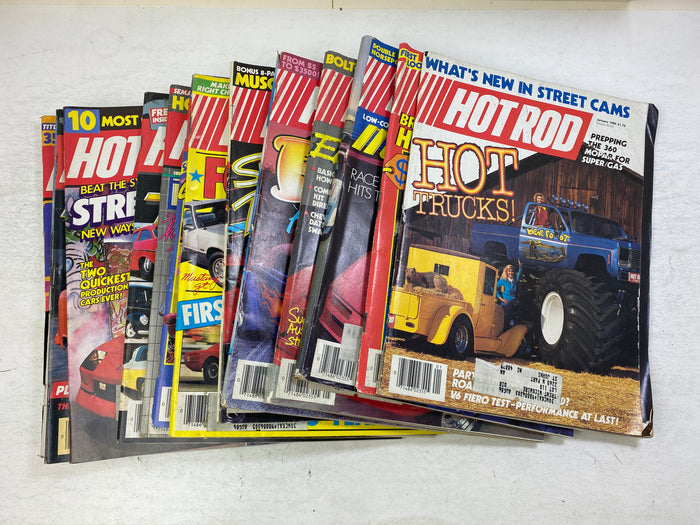 Lot of 14 Hot Rod Magazines 1985-1986