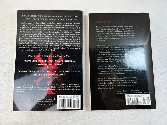 Lot of 2 Michael Schiefelbein 1st Ed Vampire Thrall and Vow 2001-03 SC