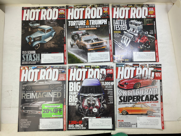 Lot of 24 Hot Rod Magazines 2019-2020 Full Run