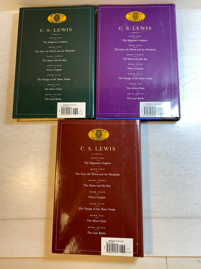 Lot of 3 Chronicles of Narnia HCDJ 2001