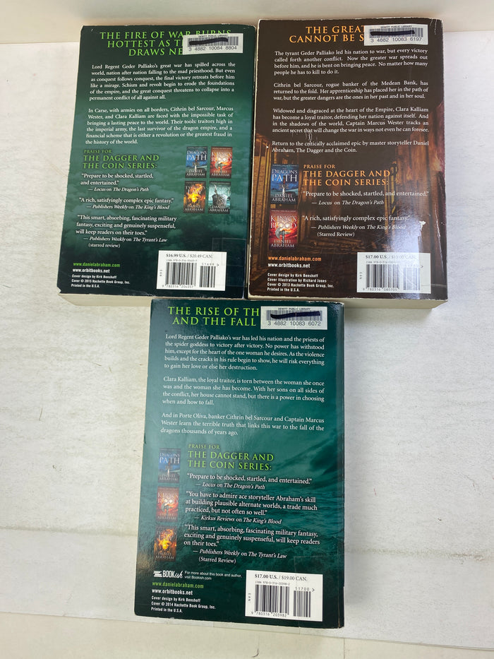Lot of 3 Dagger Coin Books Daniel Abraham SC 2013-2016