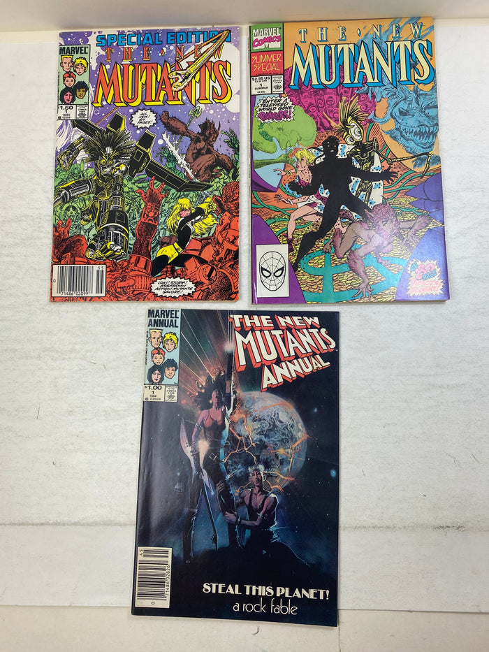 Lot of 3 New Mutants Marvel Comics Annuals/Specials 1984-1990
