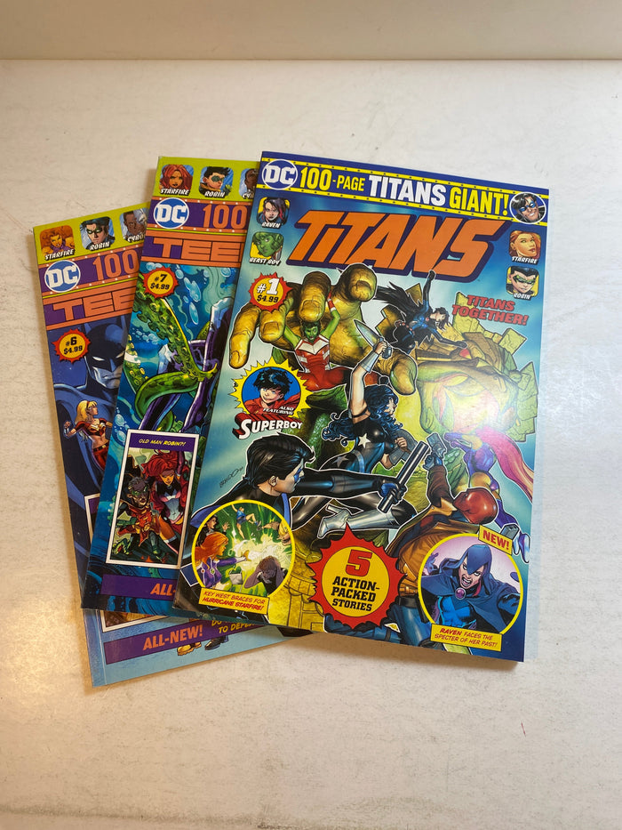 Lot of 3 Teen Titans Giant Comics DC 2018-2020