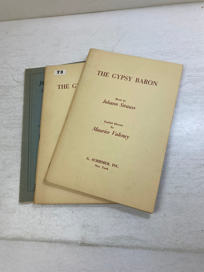 Lot of 3 Vintage Opera Programs Bunyan Gypsy Baron 1959