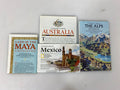 Lot of 4 Nat Geo Posters Traveler's Map Maya/Australia/Mexico/Alps 1985-94