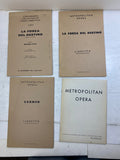 Lot of 4 Vintage Opera Programs Forza del Destino Carmen