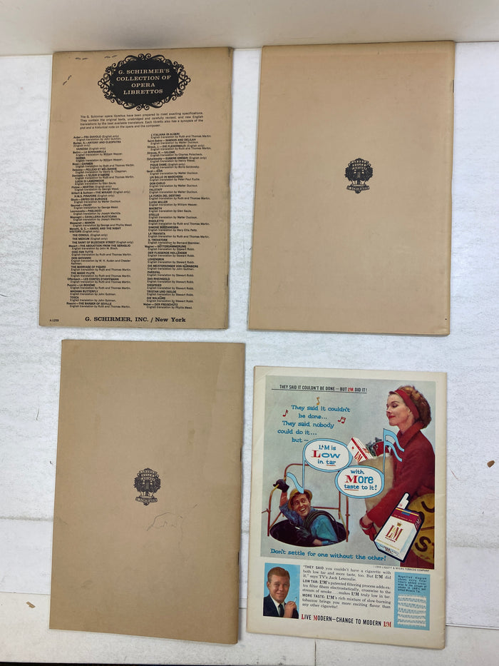 Lot of 4 Vintage Opera Programs Forza del Destino Carmen