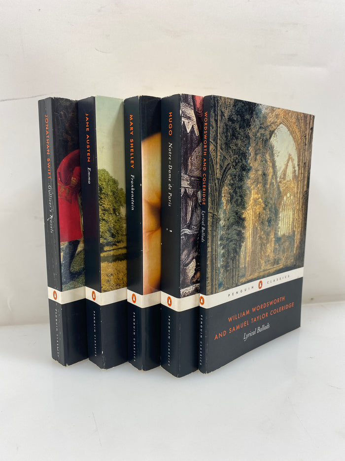 Lot of 5 Penguins Classics Swift/Austen/Shelley/Hugo/Wordsworth & Coleridge SC