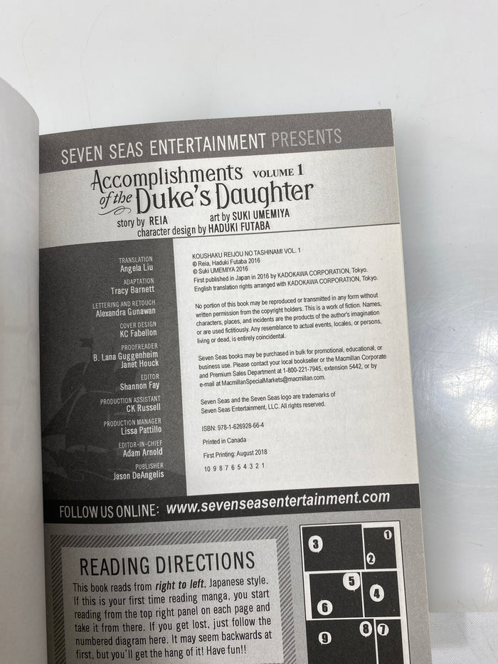 Lot of 6 Accomplishments of the Duke's Daughter Manga 2016-2019 SC