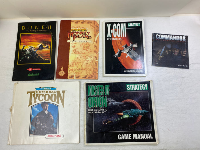 Lot of 6 Vintage PC Game Manuals Dune 2 Monkey Island 1992-1998