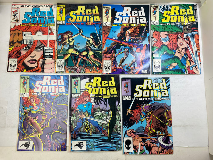 Lot of 7 Red Sonja Marvel Comics 1983-1985