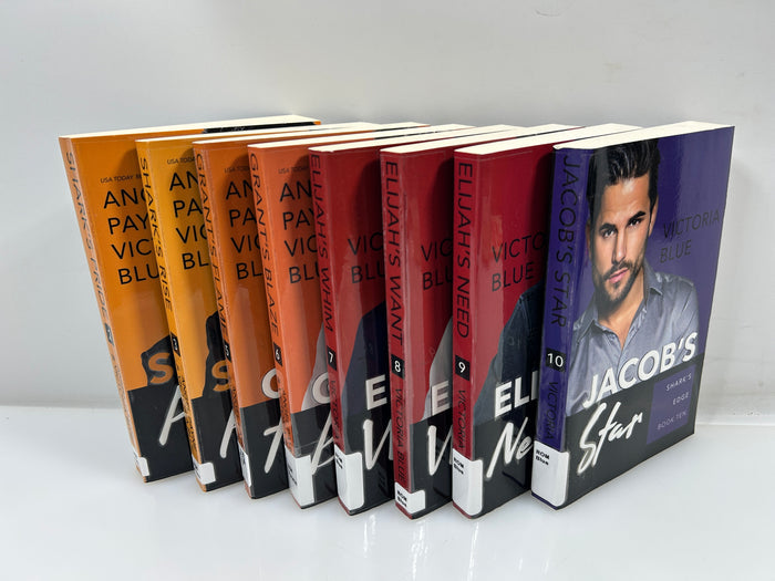 Lot of 8 Shark's Edge Novels by Angel Payne & Victoria Blue 2019-2023 SC