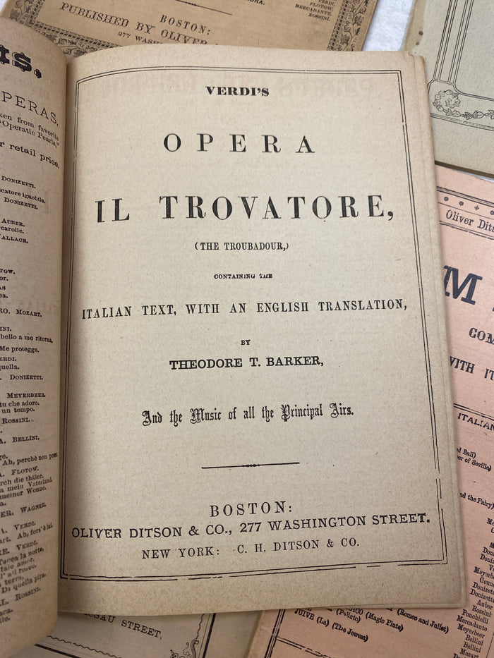 Lot of 9 Vintage Opera Programs 1950s-1970s