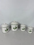 Lot of Four Vintage Ceramic Canister set by Over and Back