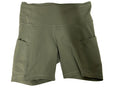 Lululemon Sage Green Fast and Free High Rise Shorts w/ Biker Pockets Women's Size M