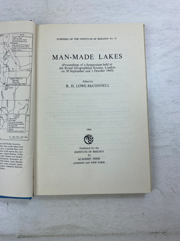 Man-Made Lakes edited by Lowe-McConnell 1966 HCDJ