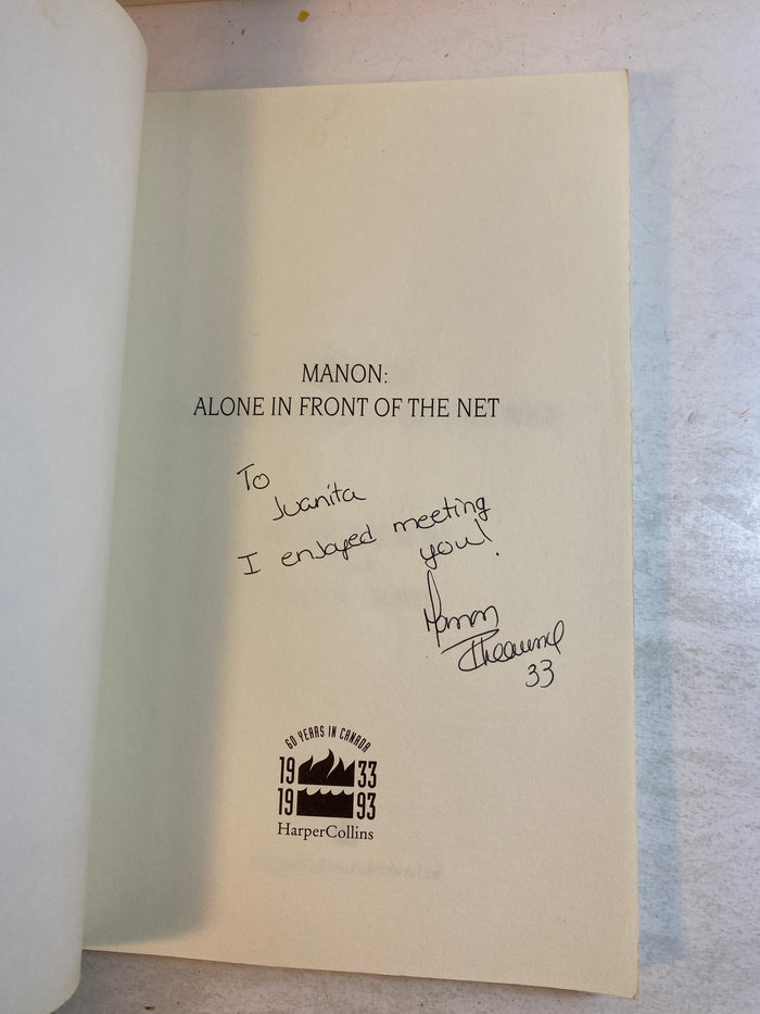 Manon Alone in Front of the Net *Signed* SC 1993