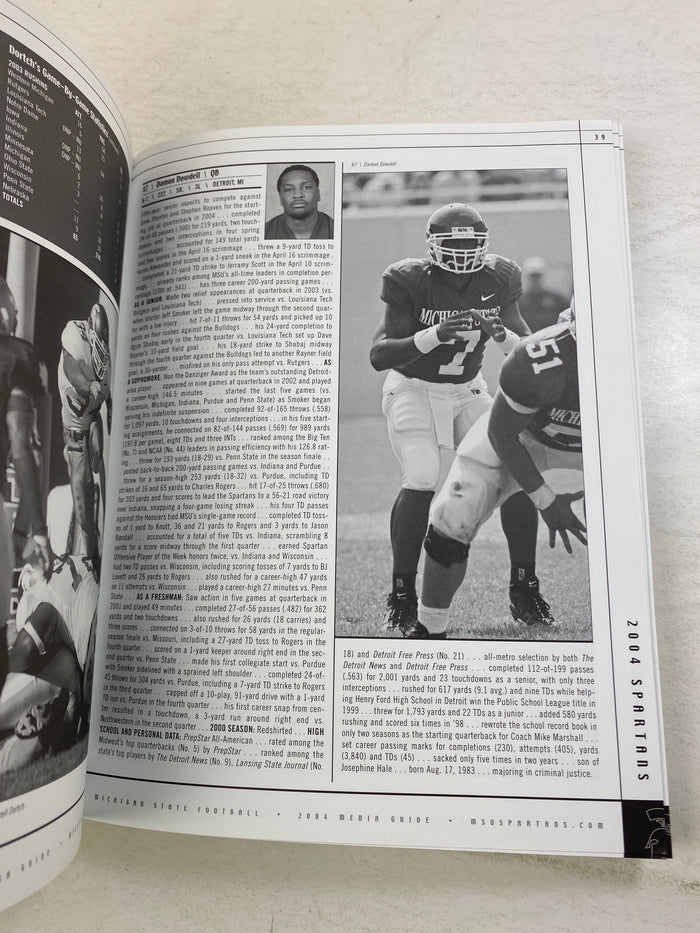 Michigan State Football 2004 Media Guide SC