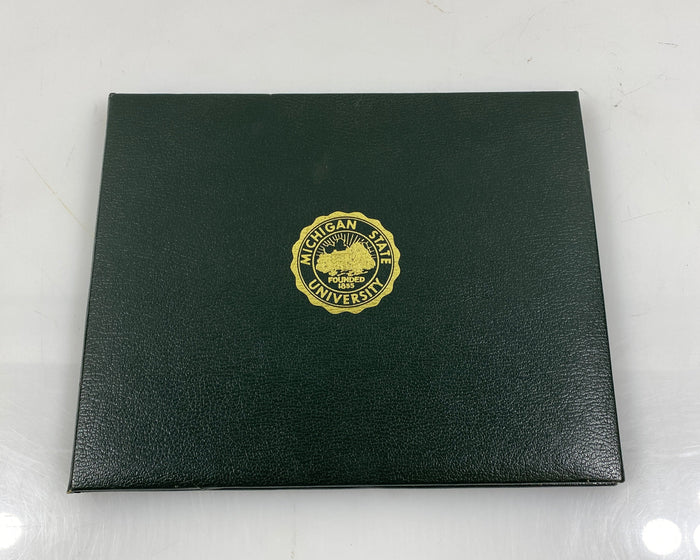 Michigan State University Dark Green Diploma Folder