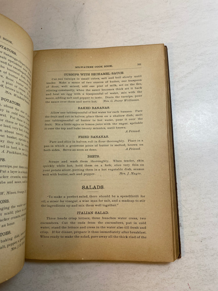 Milwaukee Cook Book Mrs. J Magie SC 1894