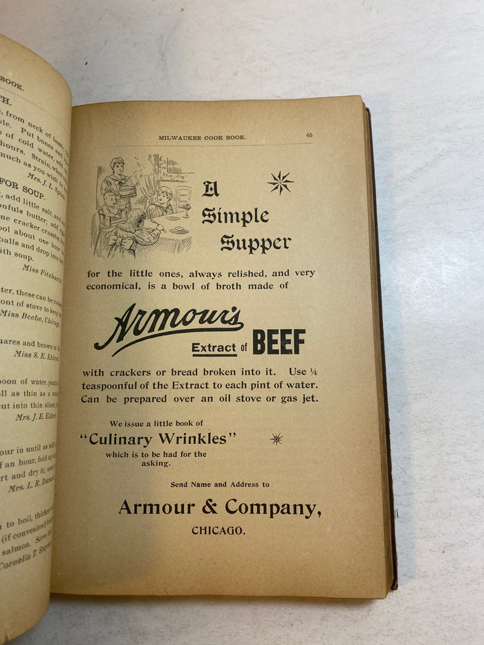 Milwaukee Cook Book Mrs. J Magie SC 1894