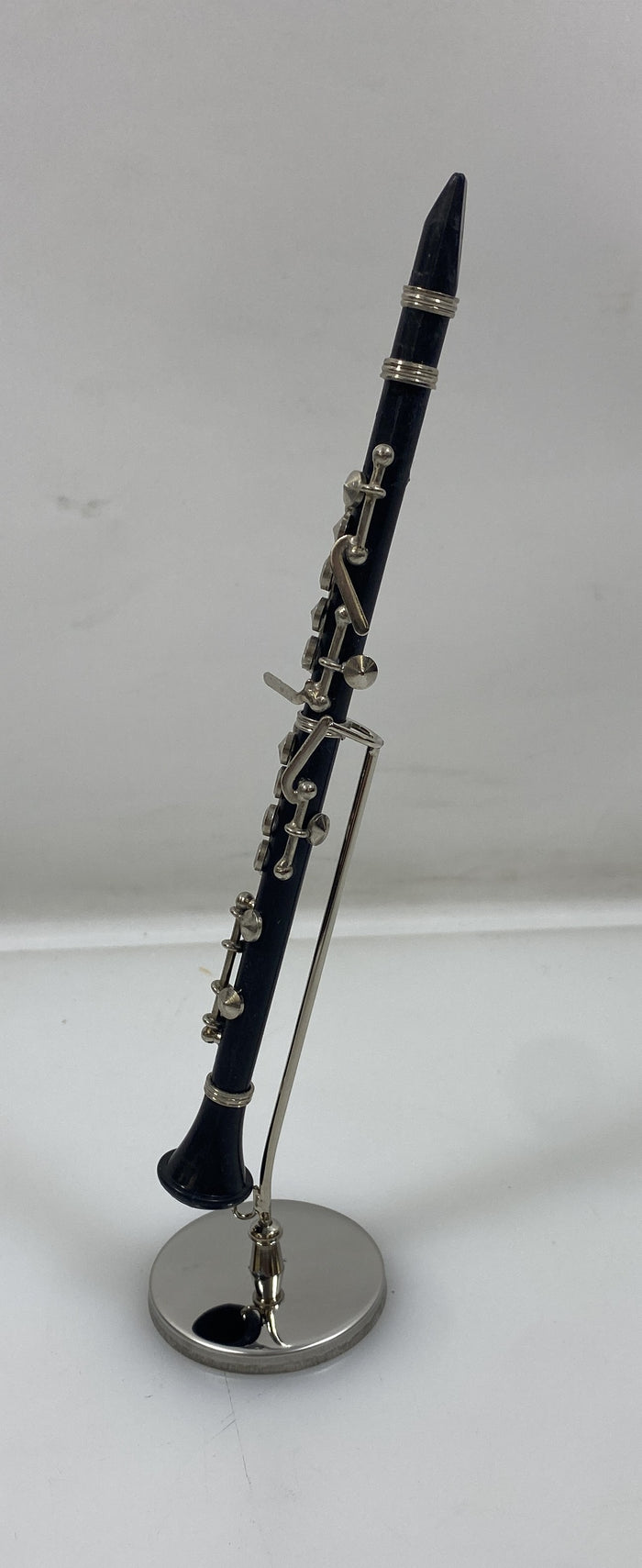 Miniature Black Clarinet With Case And Stand