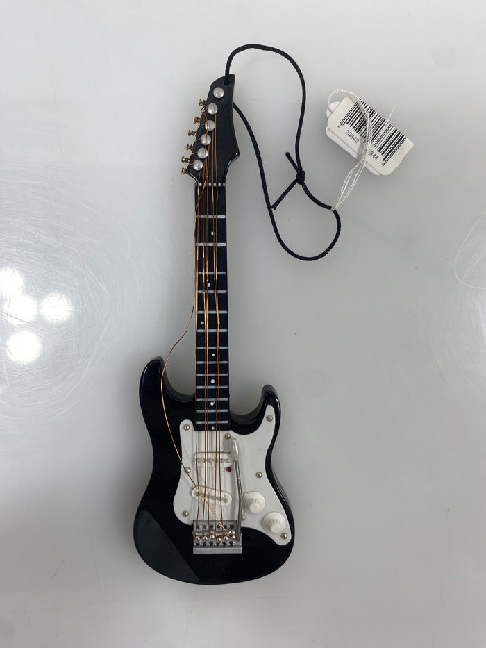 Miniature Black Electric Guitar Ornament