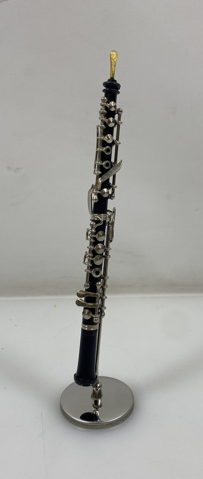 Miniature Black Oboe With Case And Stand