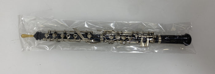 Miniature Black Oboe With Case And Stand