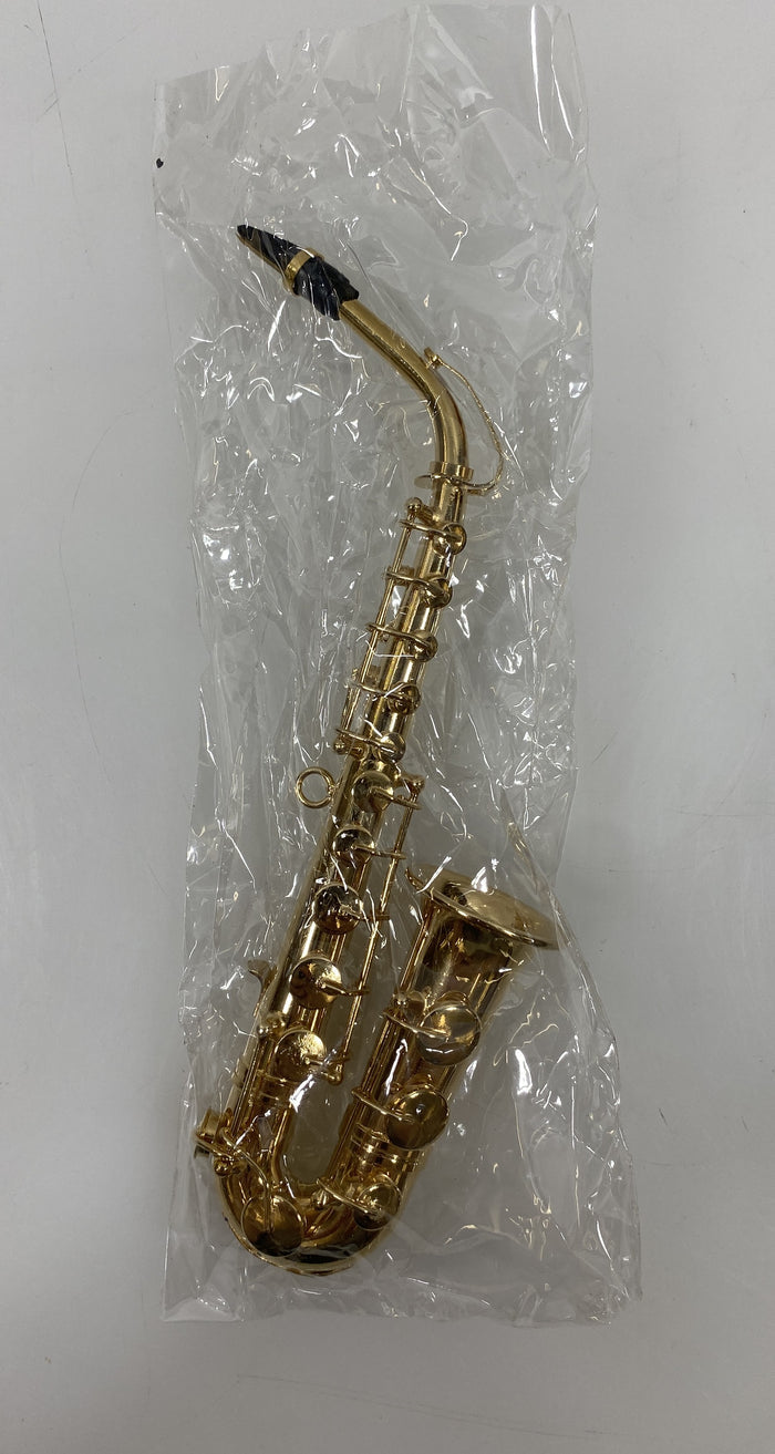 Miniature Gold Brass Alto Saxophone With Case And Stand