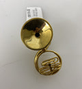 Miniature Gold Brass French Horns Ornament