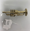 Miniature Gold Brass Trumpet Ornament
