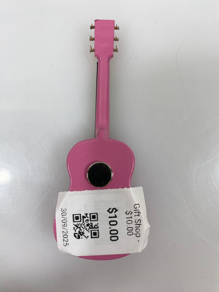 Miniature Pink Plastic Ukulele Ornament