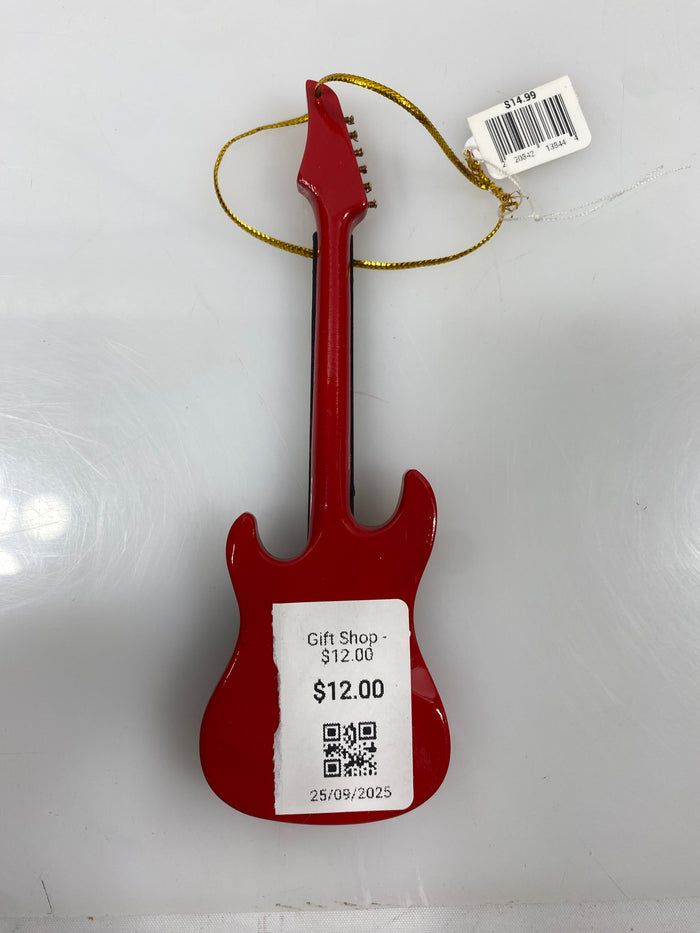 Miniature Red Electric Guitar Ornament
