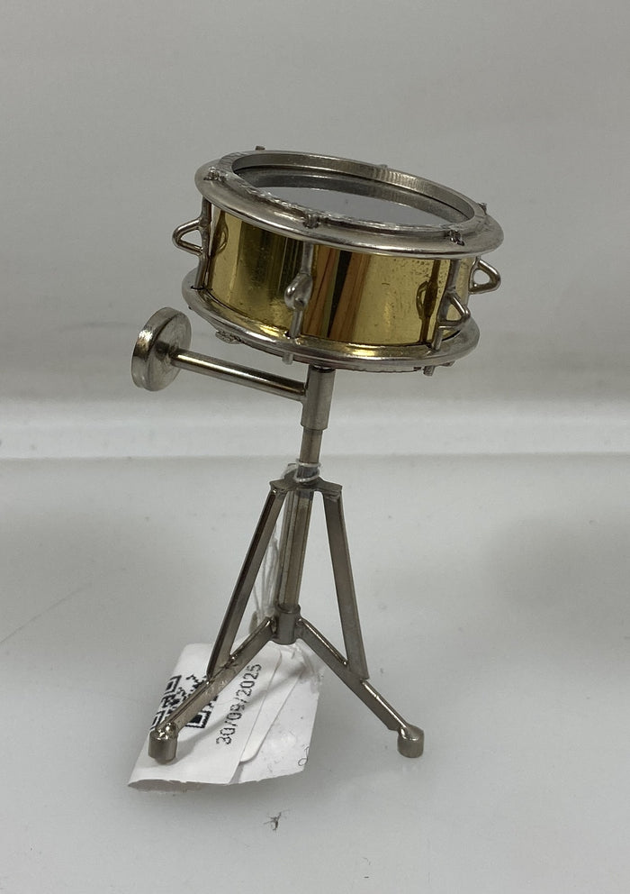 Miniature Silver and Gold Snare Drum Magnet
