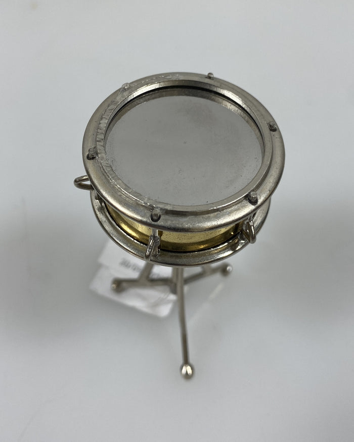Miniature Silver and Gold Snare Drum Magnet