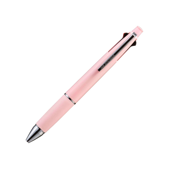 Pink Mitsubishi Uni Jetstream 4&1 multi-function pen with 0.38mm ballpoint inks and 0.5mm mechanical pencil.