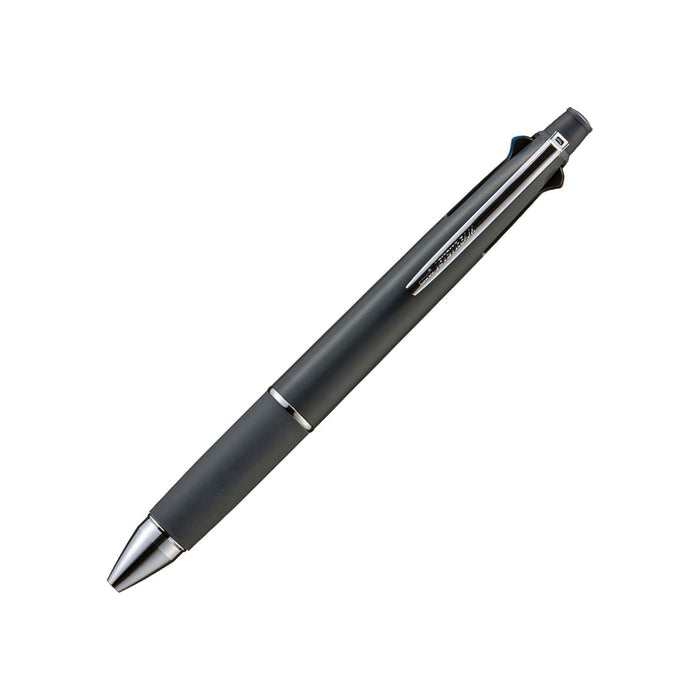 Mitsubishi Uni Jetstream 4&1 multi-function pen in slate gray with four ink colours and a 0.5mm mechanical pencil.