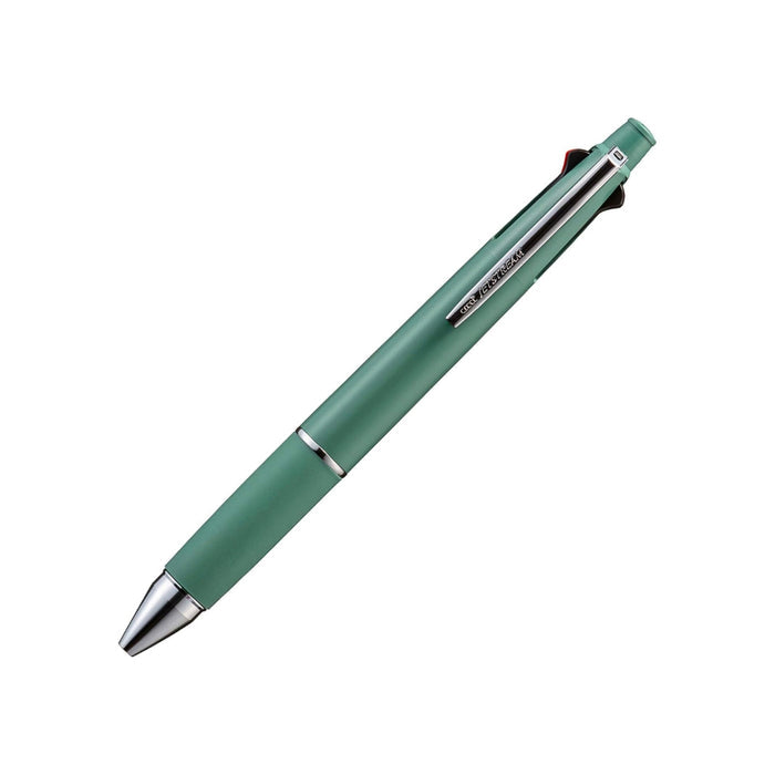 Mitsubishi Uni Jetstream 4&1 multi-function pen in cobalt green featuring 0.7mm ballpoint inks and a 0.5mm mechanical pencil.